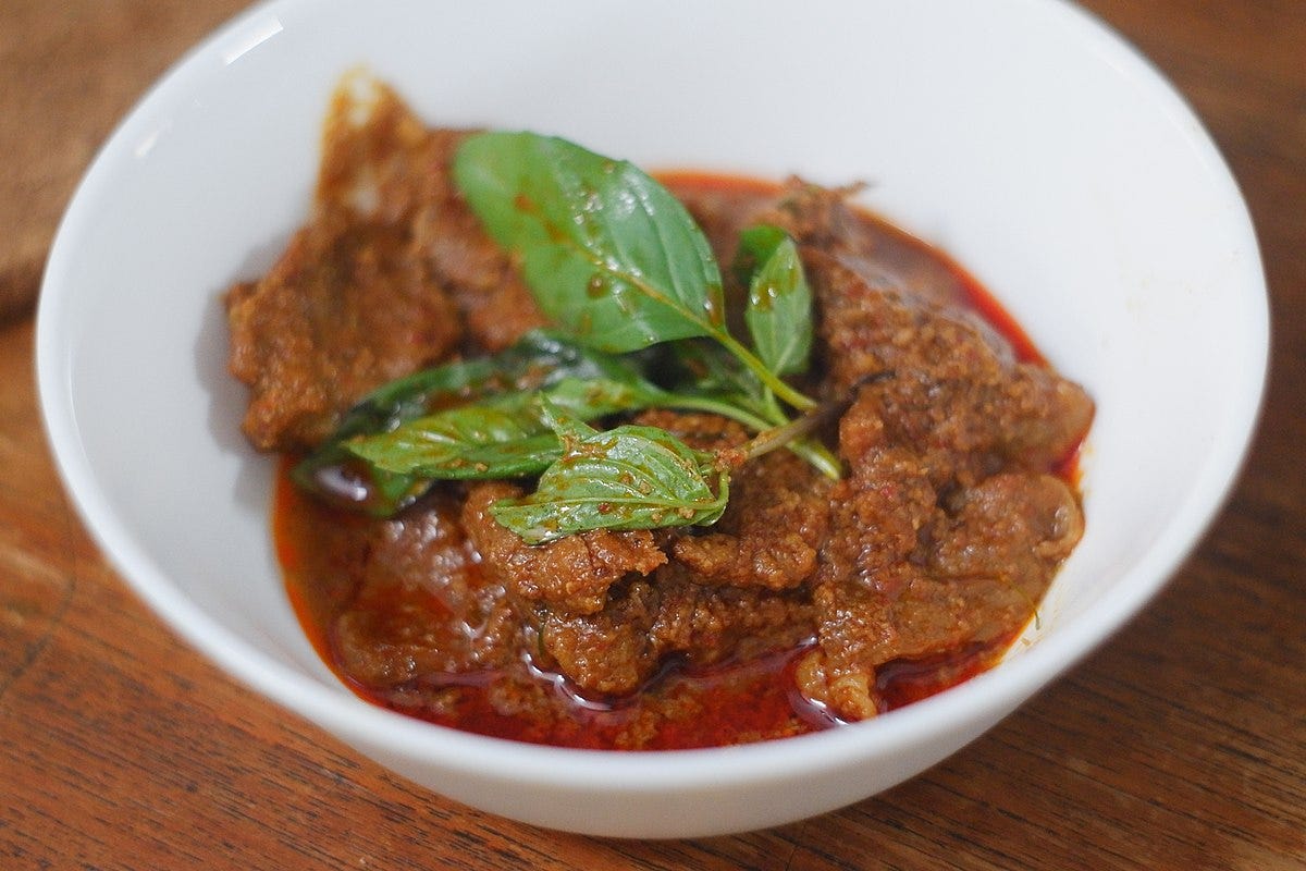 Pork penang curry.