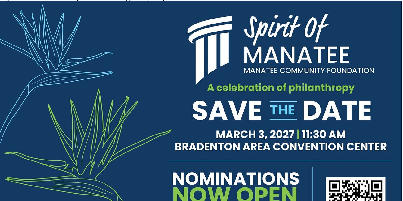 Manatee Community Foundation Opens Nominations for 2027 Spirit of Manatee Awards