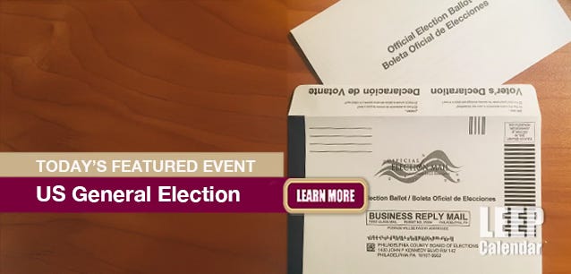 Ballot from Pennsylvania General election