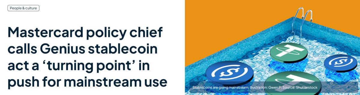 ICO Drops on X: ".@Mastercard says the US has reached a “turning point” in  stablecoin regulation and digital asset adoption — a moment it's been  preparing for over the past few years