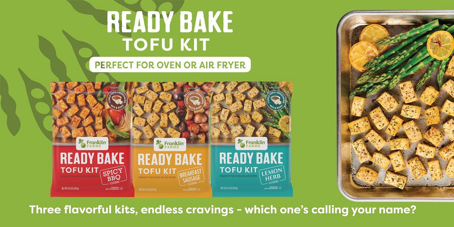 Ready bake tofu assortment.