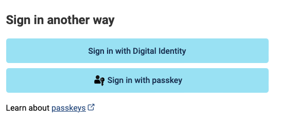 myGov Sign in with passkey