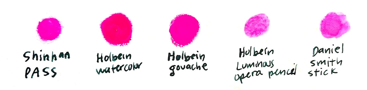 swatches of the color opera