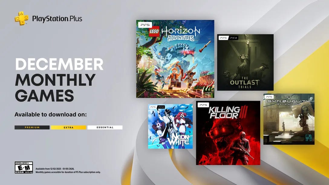 PS Plus Free games December 2025