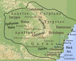 Dacia under Burebista c. 82 BC