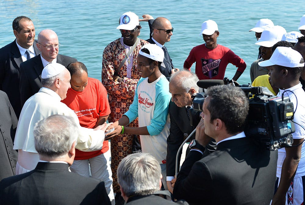 Pope Francis at Lampedusa, July 8, 2013 Pope Francis at Lampedusa, July 8, 2013