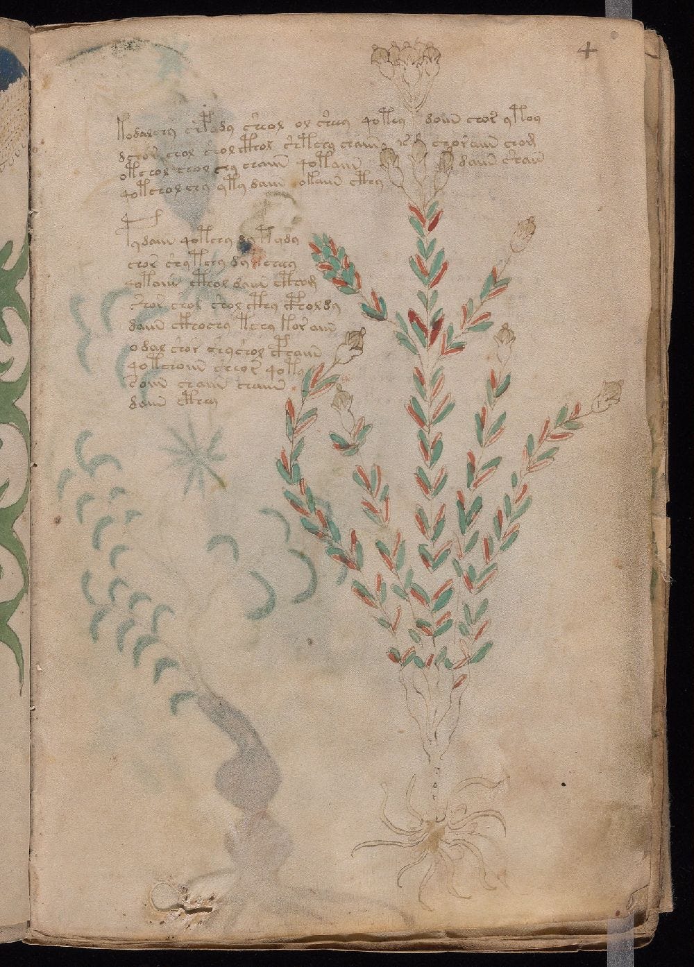 Manuscrito Voynich, f. 4r Manuscrito Voynich, f. 4r