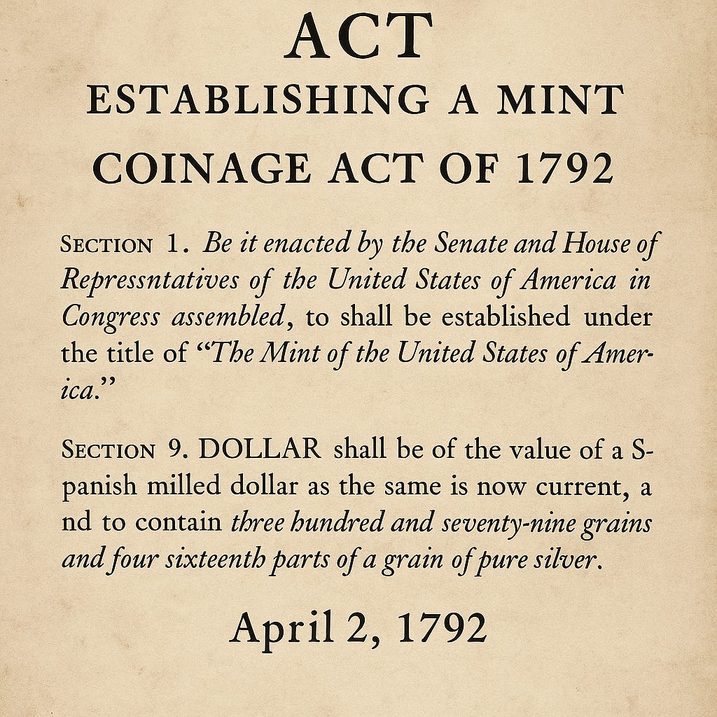 The Coinage Act of 1792 and Bitcoin: How America Lost Sound Money—and How  It's Being Reborn | by Michael P. Di Fulvio | Coinmonks | Nov, 2025 | Medium