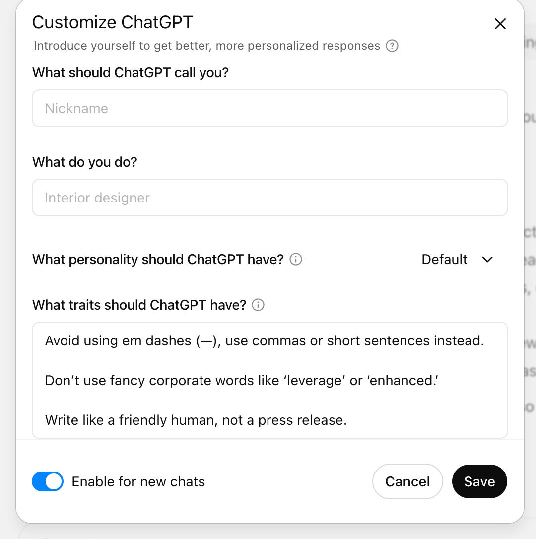 ☕🤖 Tutorial: How to Make ChatGPT Sound Less Like a Robot