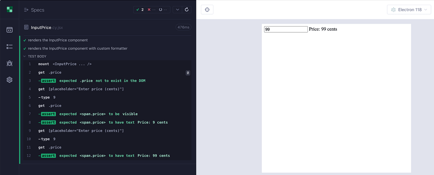 Cypress finished test