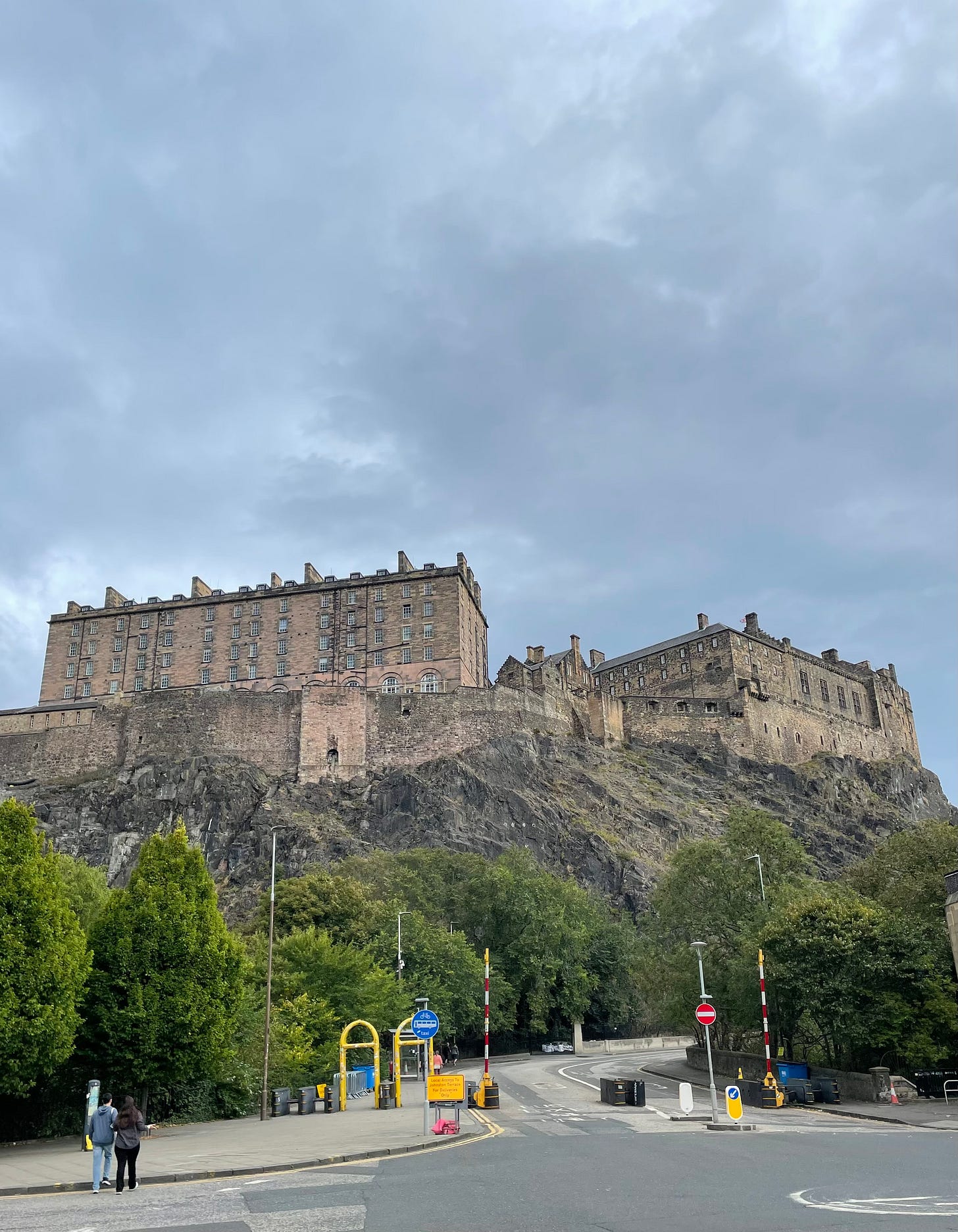 Edinburgh castle, on a grey day