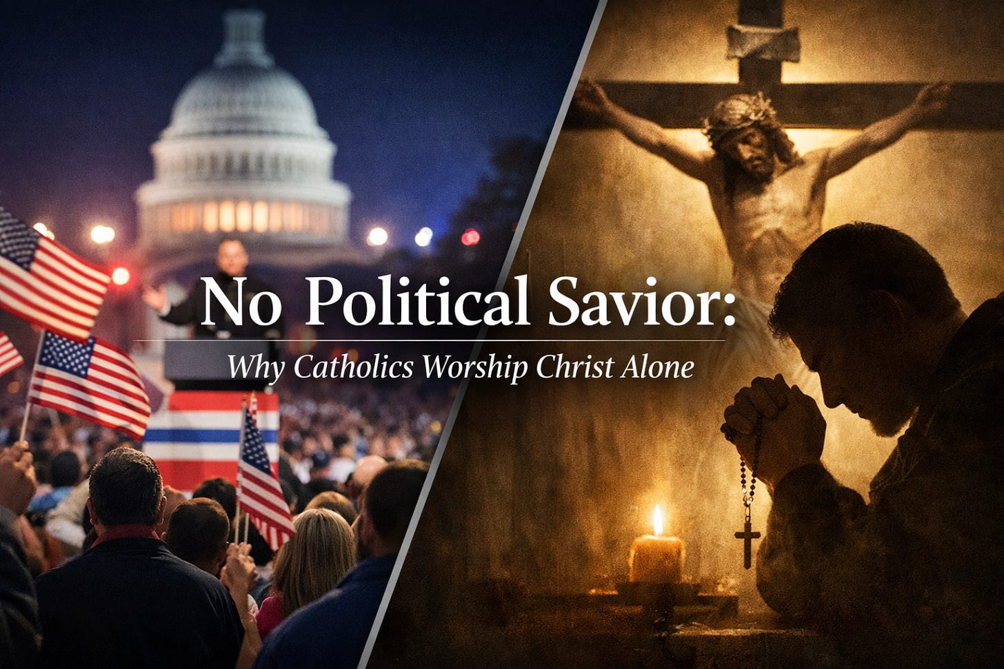[HERO] No Political Savior: Why Catholics Worship Christ Alone
