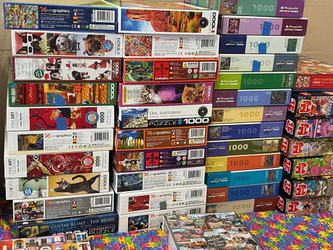 56 different book categories and lots of signs