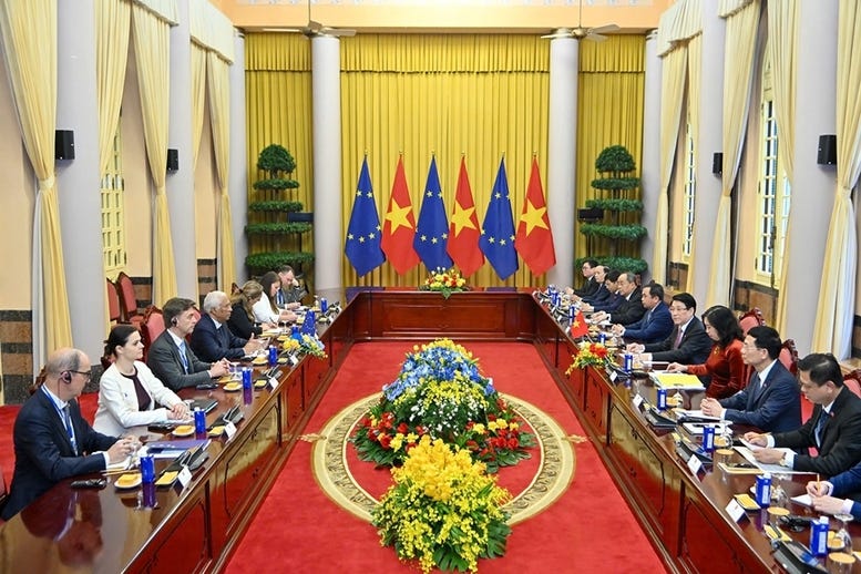 Quang cảnh hội đàm. Ảnh: TTXVN Quang cảnh hội đàm. Ảnh: TTXVN