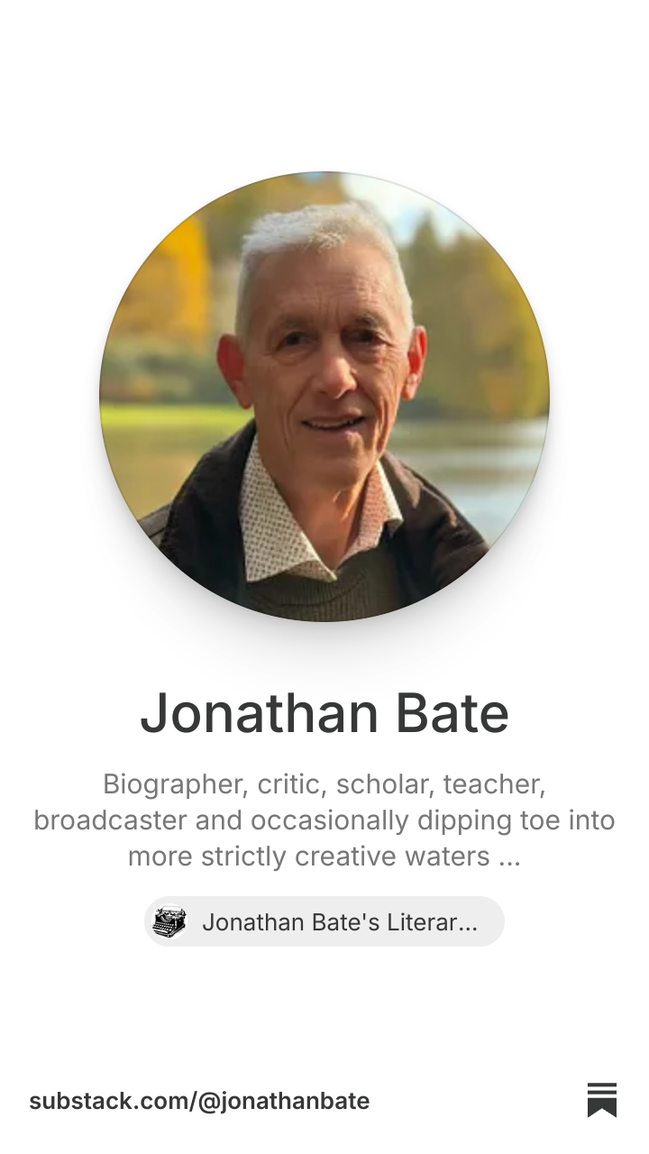 Jonathan Bate | Substack