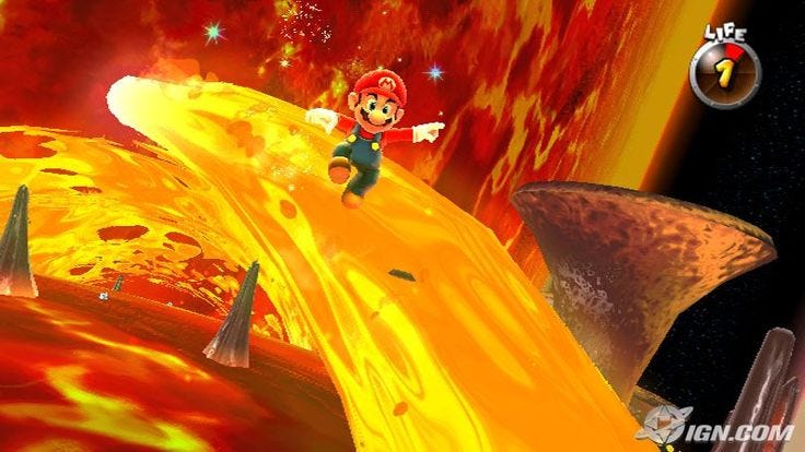 Super Mario Galaxy - lava effect