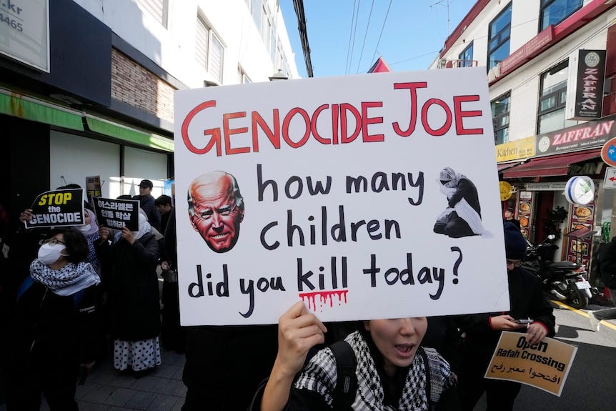 The gap between Biden's words and deeds on Gaza is growing — and there are  two words the US president can't shake - ABC News