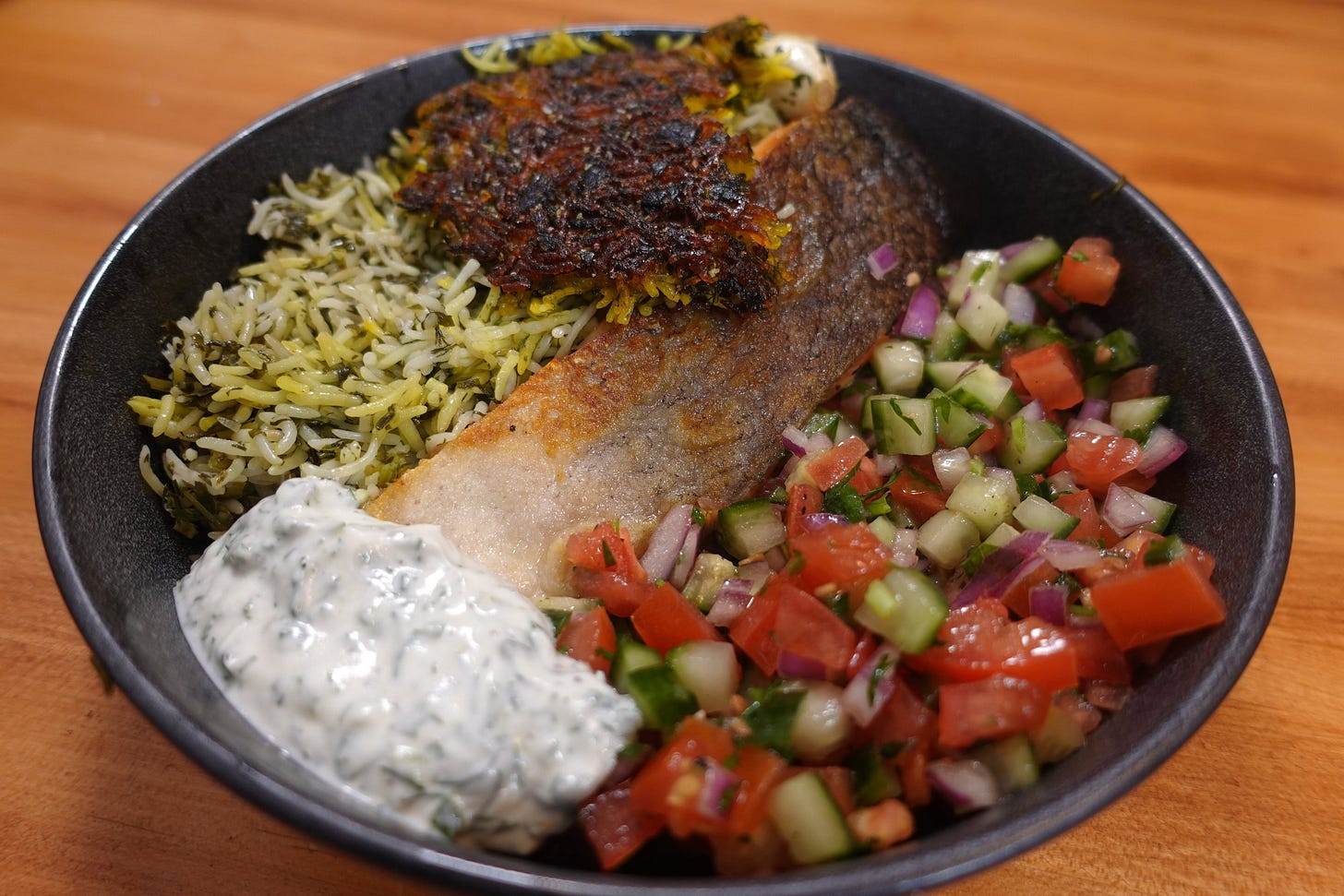 Sabzi Polo Bah Mahi (herbed rice with fish) Sabzi Polo Bah Mahi (herbed rice with fish)