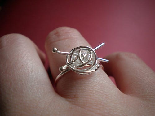 Silver Knitting Ring 2 Silver Knitting Ring 2