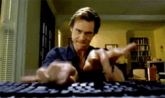 jim carrey typing GIF jim carrey typing GIF