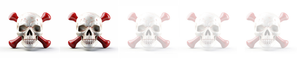 2 of 5 skulls