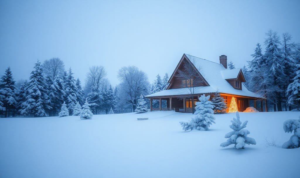 a snowed in house with holiday lights a snowed in house with holiday lights