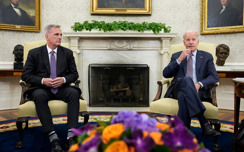CBO finds Biden-McCarthy debt limit deal could reduce spending by $1.5T  over decade | The Hill