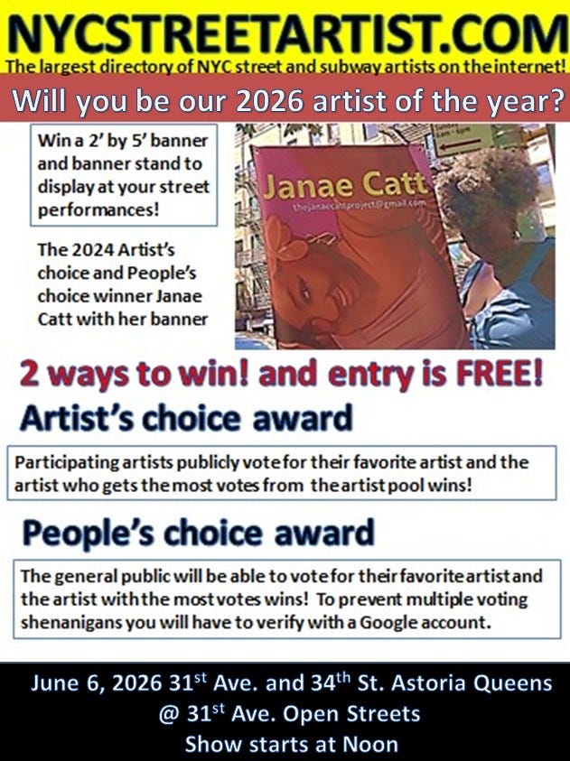NYC street artist contest