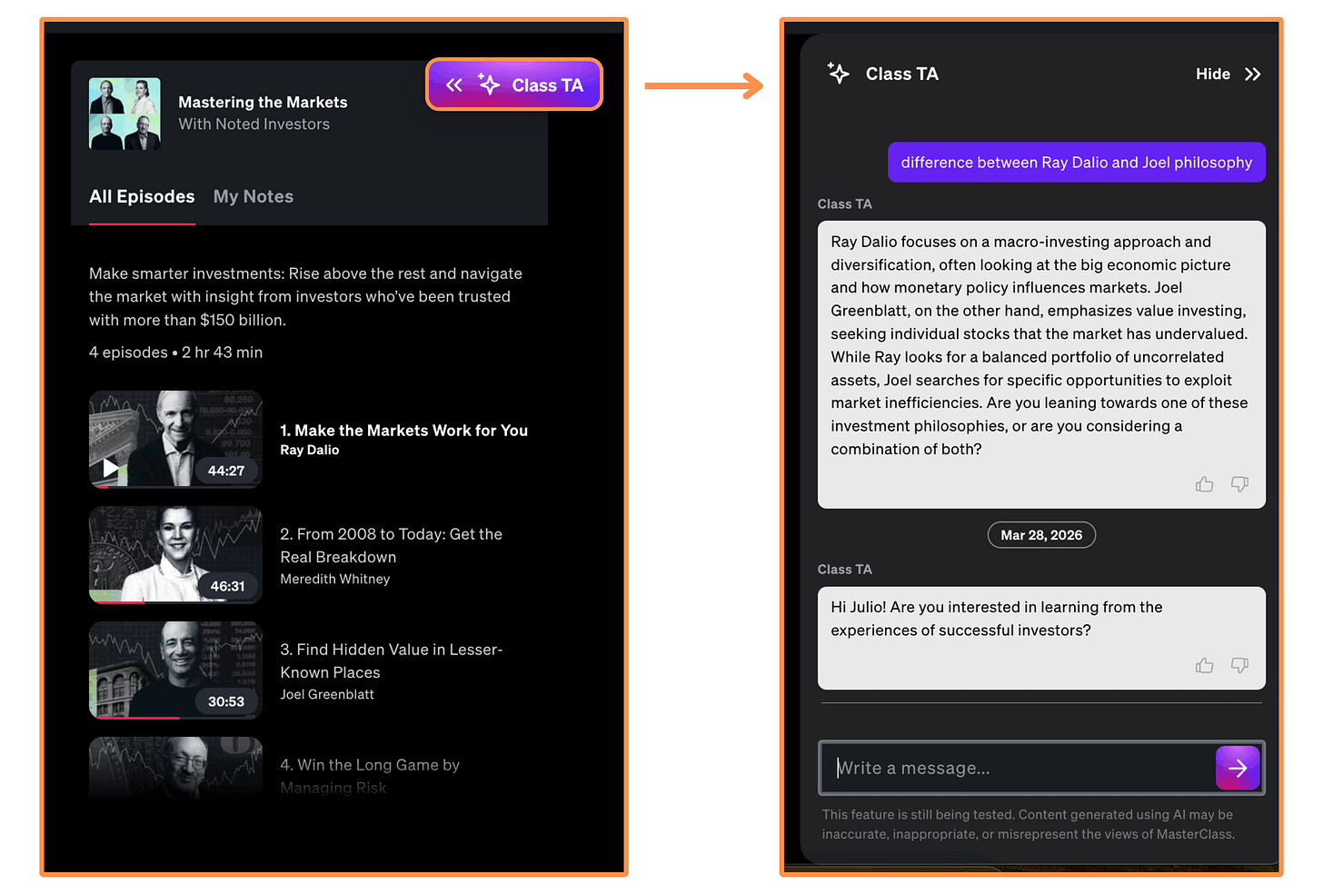 Mastering the Markets - Class TA