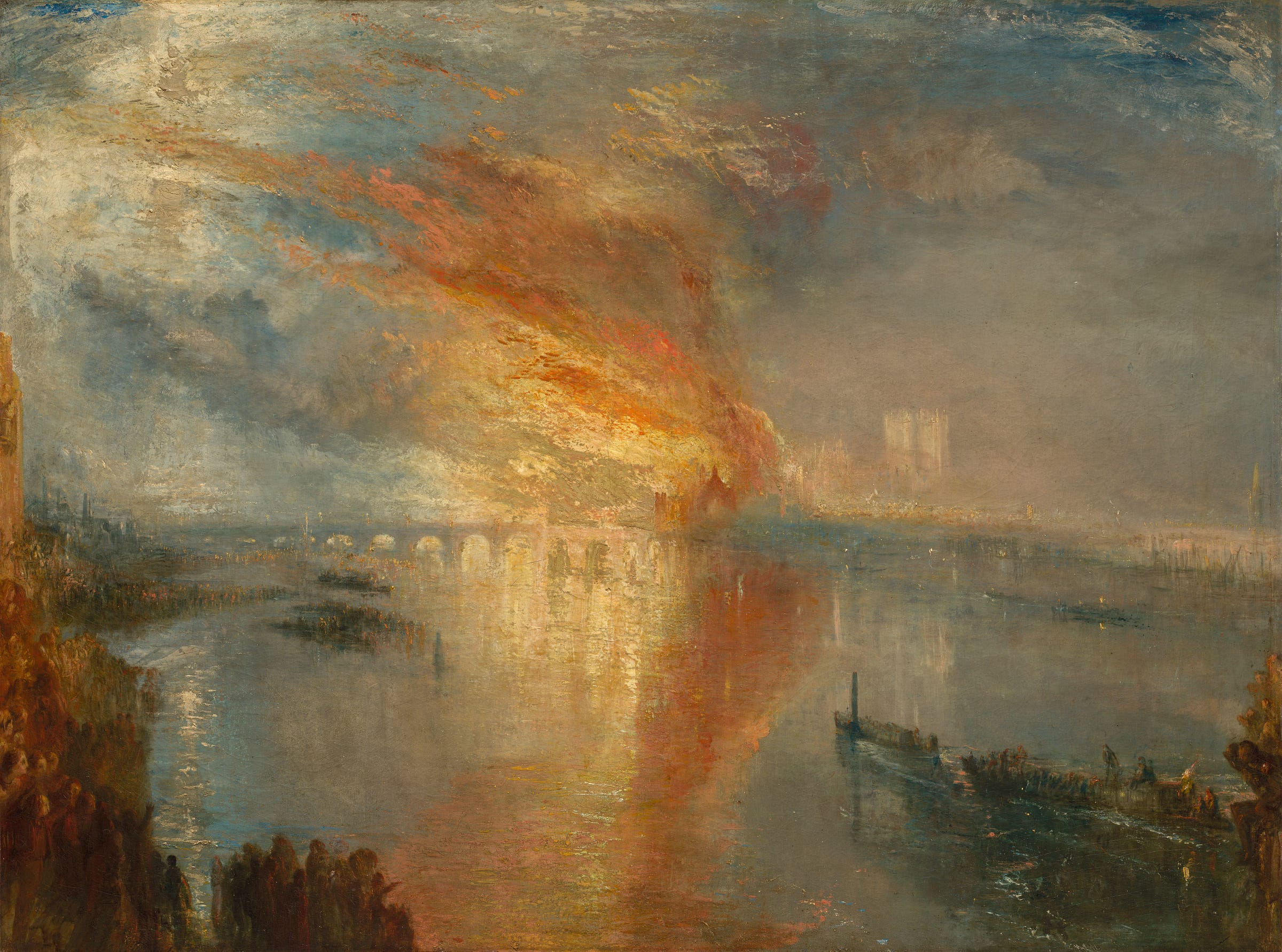 JMW Turner, The Burning of the Houses of Lords and Commons, 16 October 1834