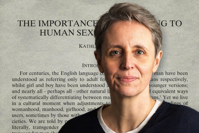 Professor Kathleen Stock photographed at home in Lewes