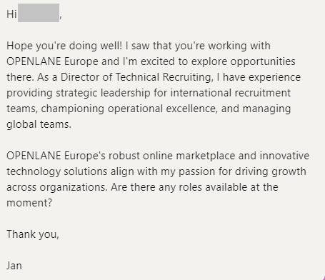 Ask about job opportunities