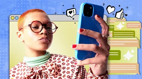 Serenity Strull/ BBC A collage of a woman looking at a phone (Credit: Serenity Strull/ BBC) Serenity Strull/ BBC A collage of a woman looking at a phone (Credit: Serenity Strull/ BBC)