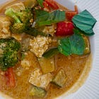 thai red curry with tofu and kabocha