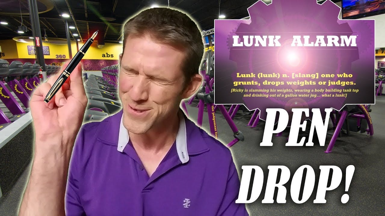 Lunk Alarm Pen Drop Test at Planet Fitness - YouTube