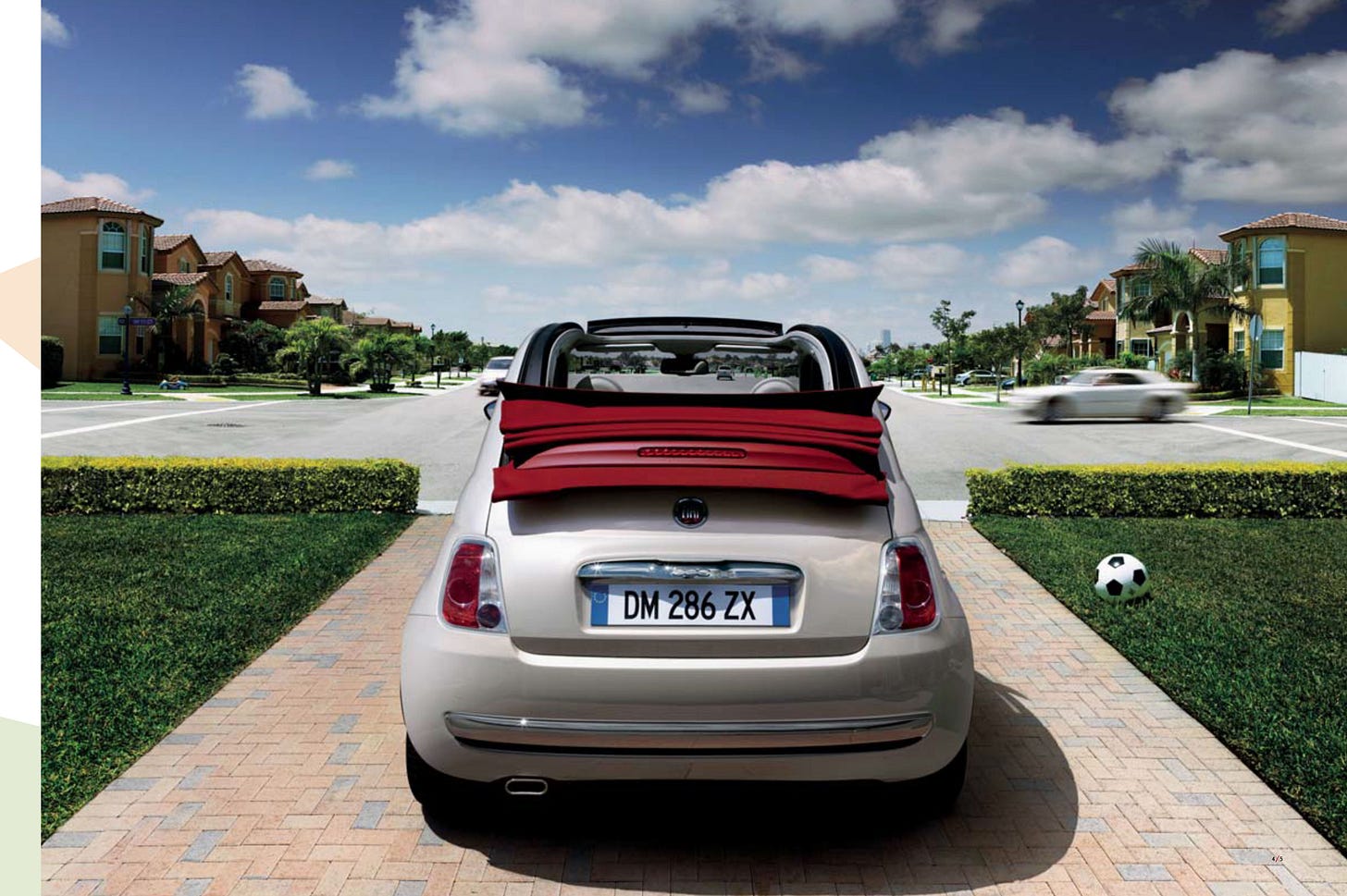 Fiat 500 2009 UK brochure 500C sardine-tin roof Fiat 500 2009 UK brochure 500C sardine-tin roof