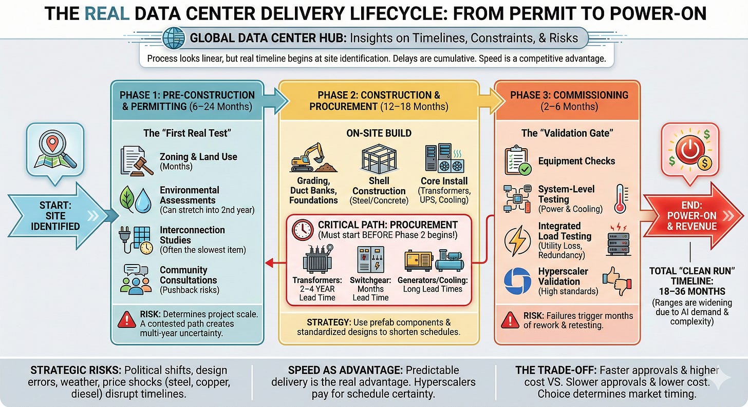From Permit to Power-On: How Data Centers Actually Get Built