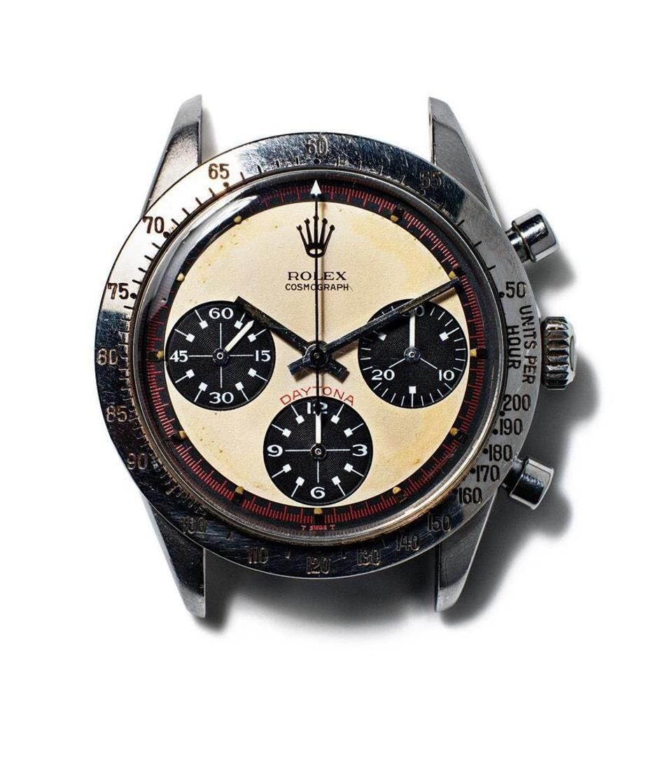 Paul Newman's own Rolex Cosmograph Daytona Reference 6239 (photo by Henry Leutwyler for WSJ... [+] Magazine)