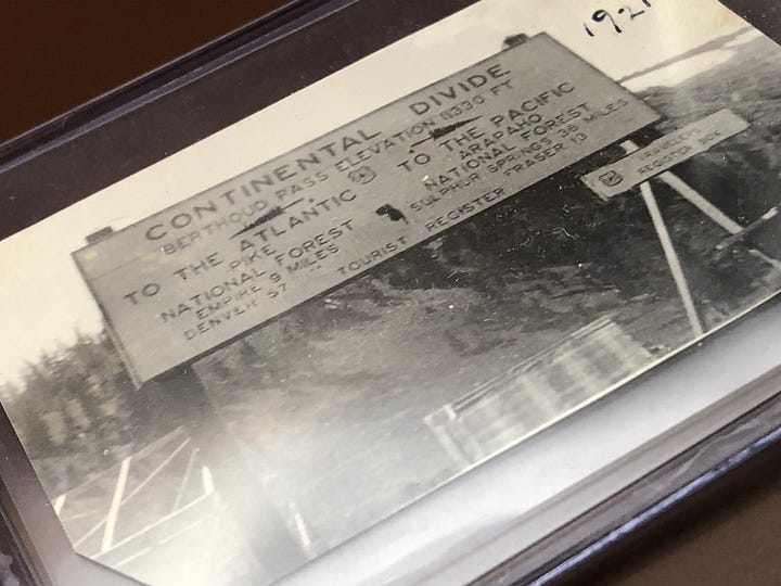 berthoud pass signs photographs from 1921