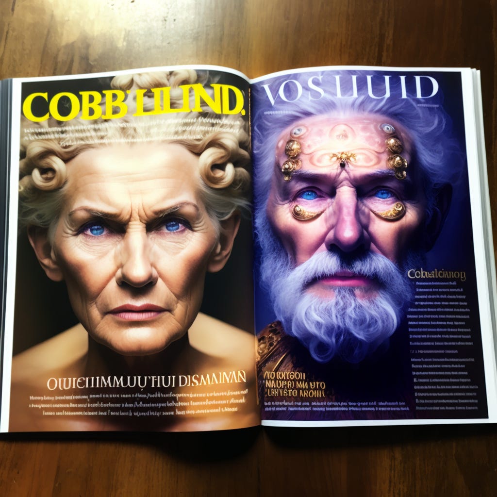 double page magazine spread. Cosmopolitan. top 5 tips for wellbeing of all time. Separate images of Freud, Jung, Marcus Aurelius, Maimonides, and Buddha. arrayed together. photorealism, high level of detail, 8k, hyper realistic detailed hyper realistic photography.