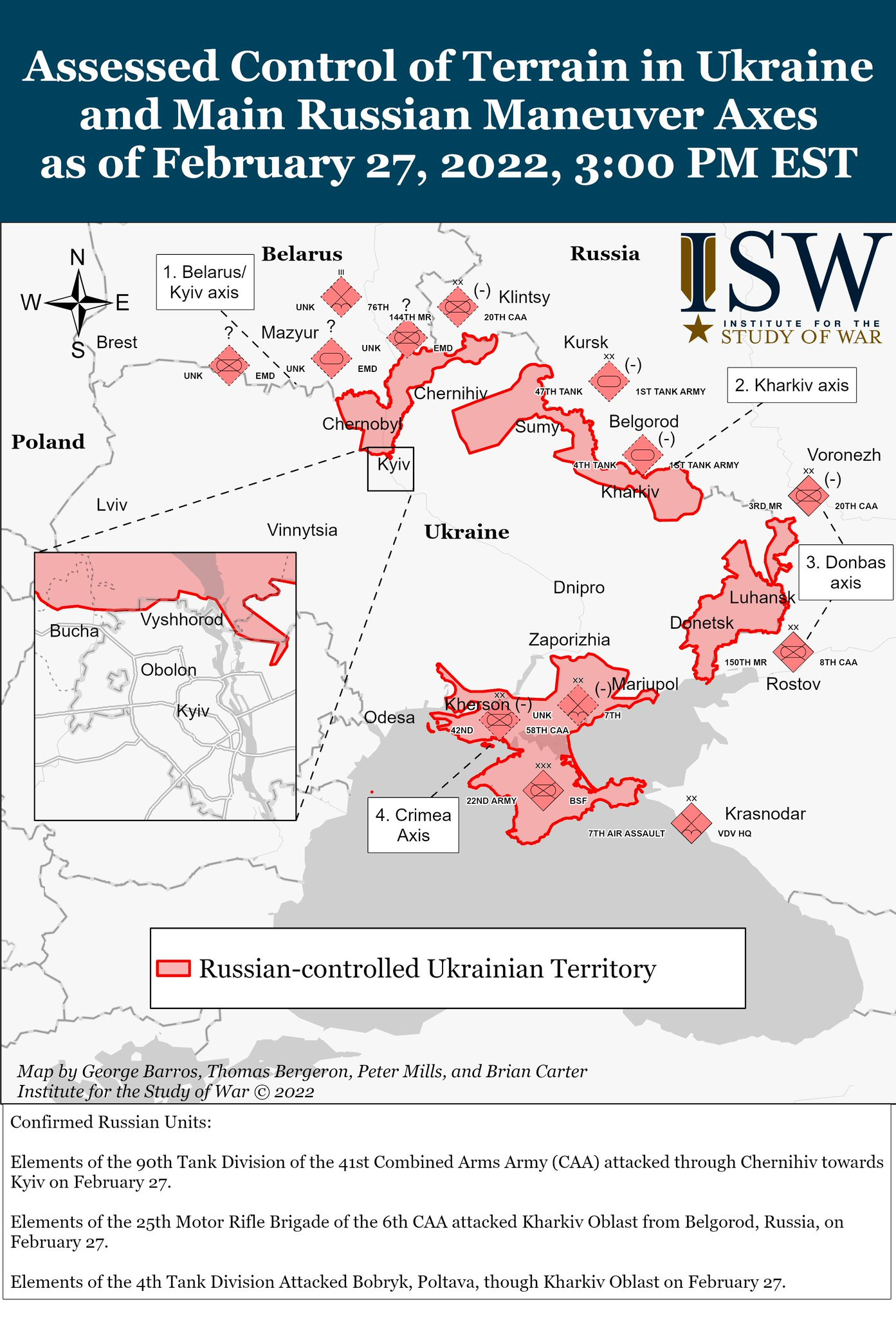 Map of Ukrainian battlefield