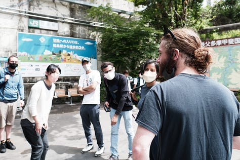 Various images of Matt Ketchum and friends in the forests and rivers of Mitake, Tokyo, Japan.