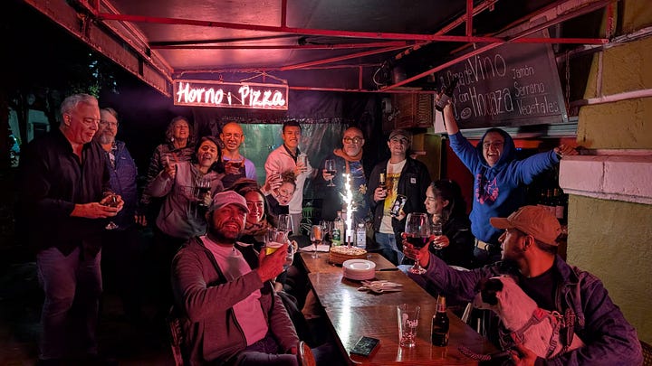 Celebrating at Bolero Cafe