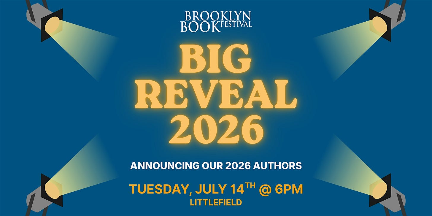 Brooklyn Book Festival’s Big Author Reveal 2026