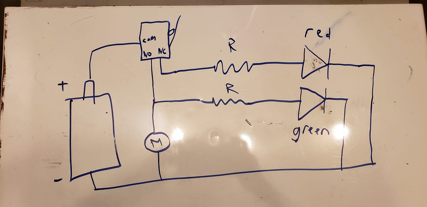 Circuit Diagram of Roomba Costume