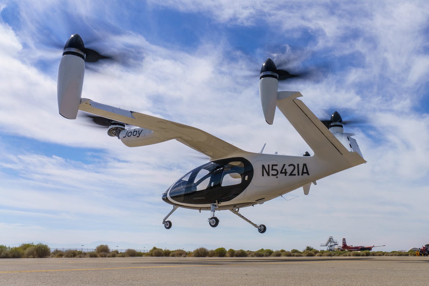 Joby Aviation eVTOL air taxi aircraft in flight showcasing innovative electric VTOL technology Joby Aviation eVTOL air taxi aircraft in flight showcasing innovative electric VTOL technology
