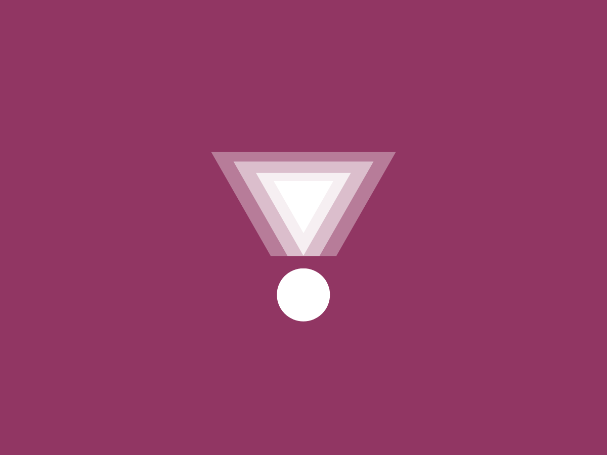 maroon background with a designed exclamation mark on it