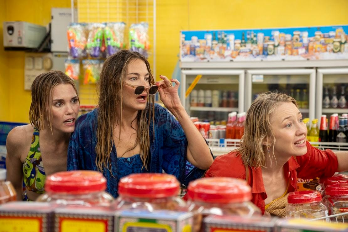 Leslie Bibb, Michelle Monaghan, Carrie Coon in Season 3 of "The White Lotus."
