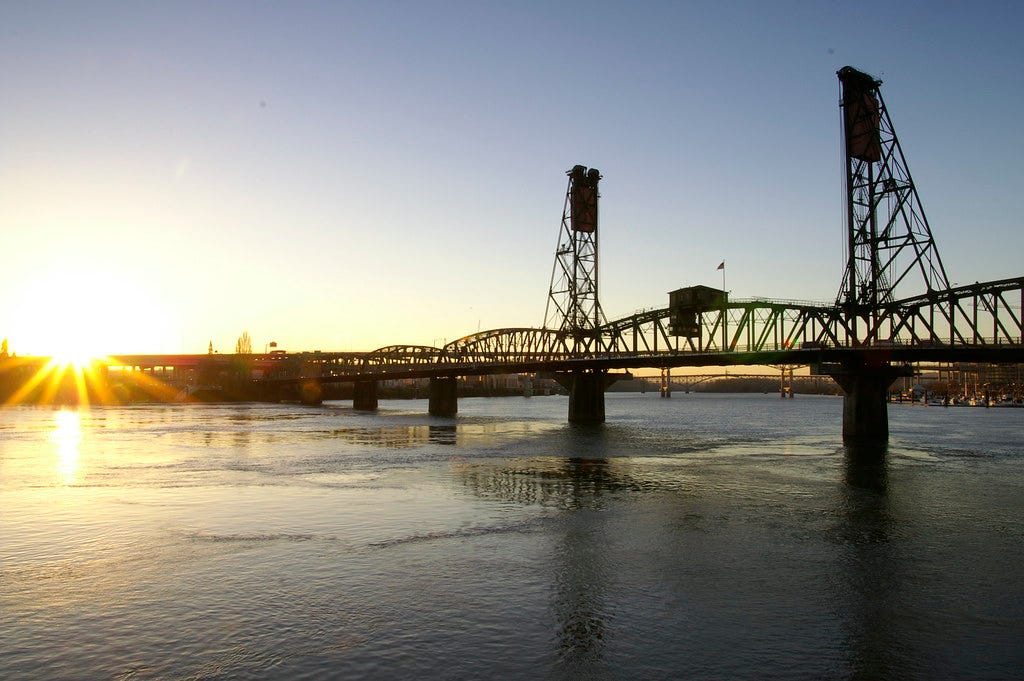 Sunburst On The Hawthorne Bridge