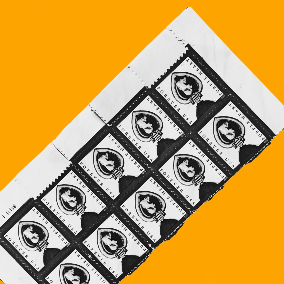 An image of an actual book of stamps Martin Shkreli used in prison. (He later sent me his extras.)